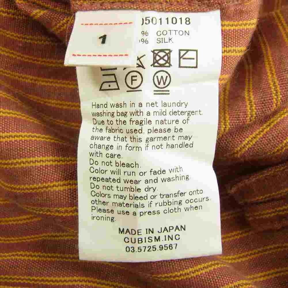 VISVIM ビズビム KETCHUM SHIRT S/S SANTOME (C/SI) ケッチャム 半袖シャツ オレンジ系 1【中古】