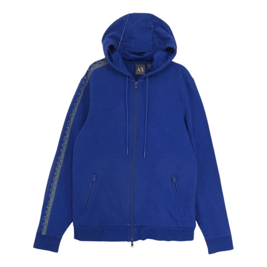 ARMANI EXCHANGE アルマーニエクスチェンジ ジップアップ パーカー ブルー系 S/P【中古】