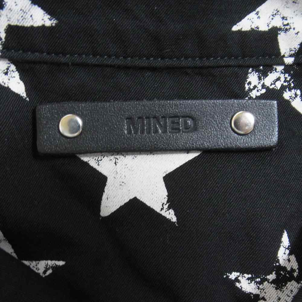 MINEDENIM マインデニム 22SS Hazy Star Denim S/S Open Collar SH スター柄 総柄 オープンカラー 半袖 シャツ ブラック系 M【中古】