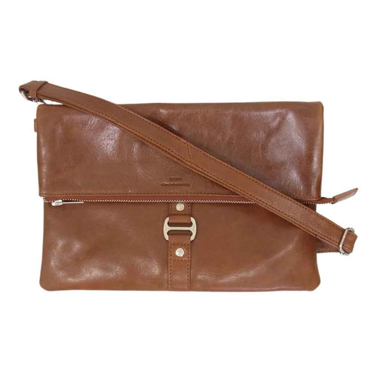 alfredoBANNISTER アルフレッドバニスター SEEKER別注 2way クラッチ ショルダー レザー バッグ ブラウン系【中古】