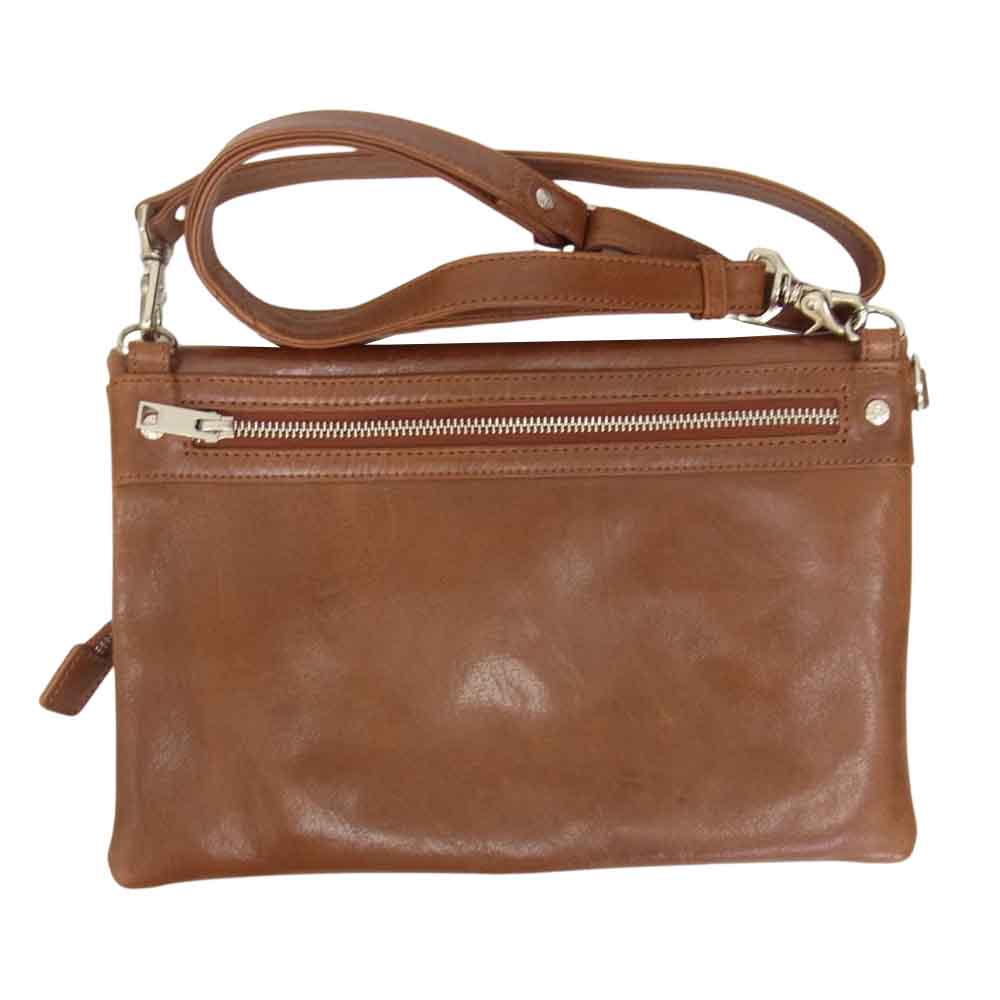 alfredoBANNISTER アルフレッドバニスター SEEKER別注 2way クラッチ ショルダー レザー バッグ ブラウン系【中古】