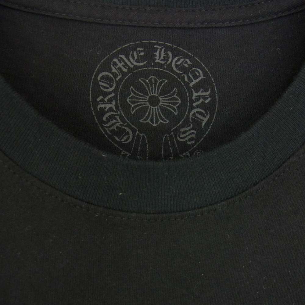 CHROME HEARTS クロムハーツ（原本無） LONG SLEEVE フローラルクロス 長袖 Tシャツ  ブラック系 M【中古】