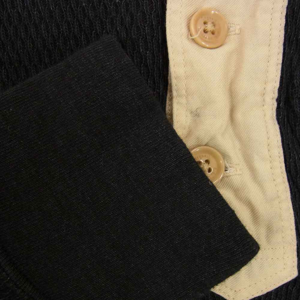 ORGUEIL オルゲイユ OR-9044 Honeycomb Thermal Henry ハニカム サーマル ヘンリーネック 長袖 Tシャツ ブラック系 38【中古】