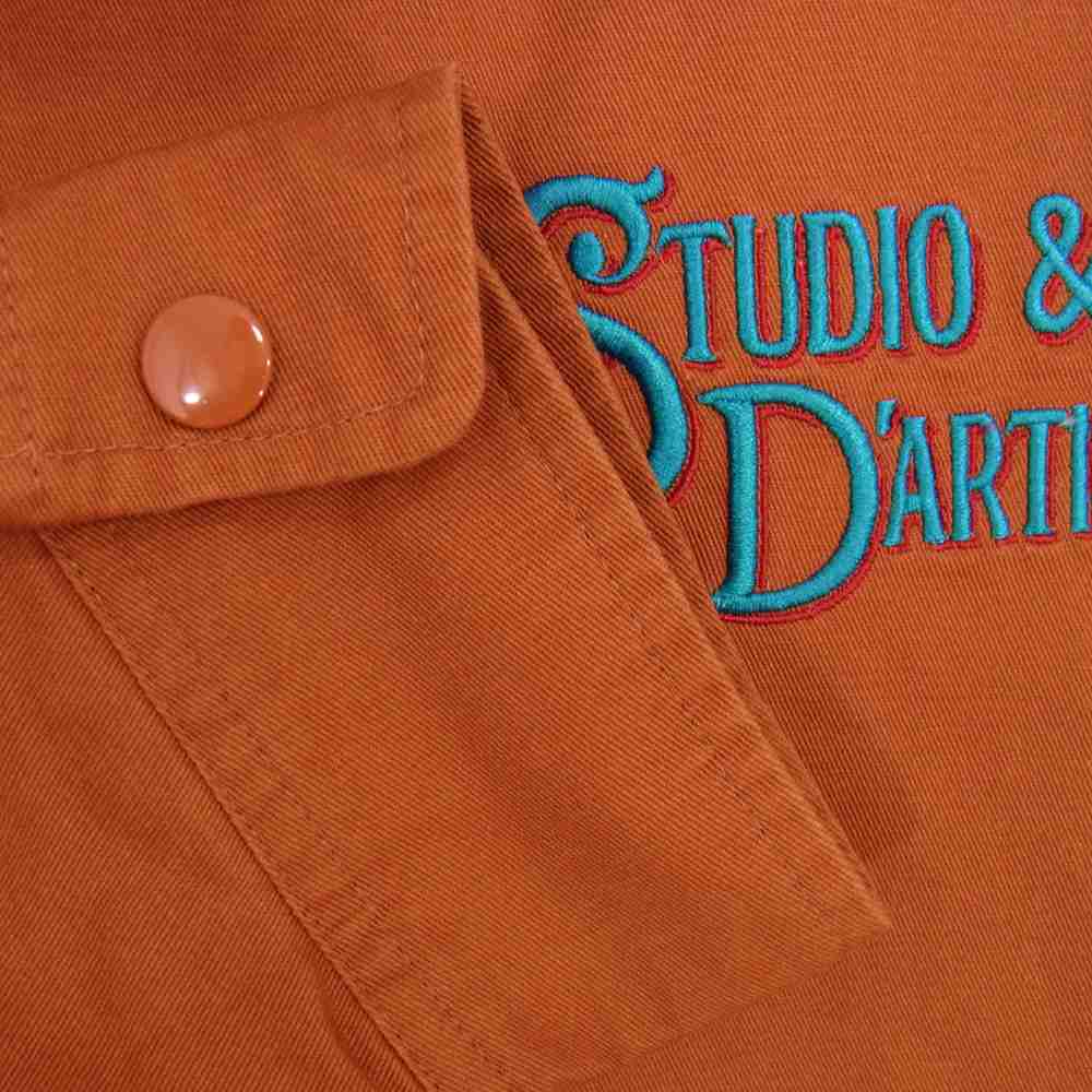 STUDIO D’ARTISAN ステュディオダルチザン 4517 直営店限定 ロゴ 刺繍 コットン コーチ ジャケット オレンジ系 44【中古】