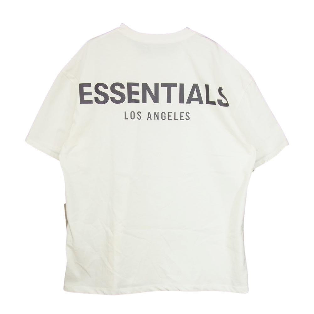 FEAR OF GOD フィアオブゴッド ESSENTIALS エッセンシャルズ バック ロゴプリント 半袖 ホワイト系 L【極上美品】【中古】
