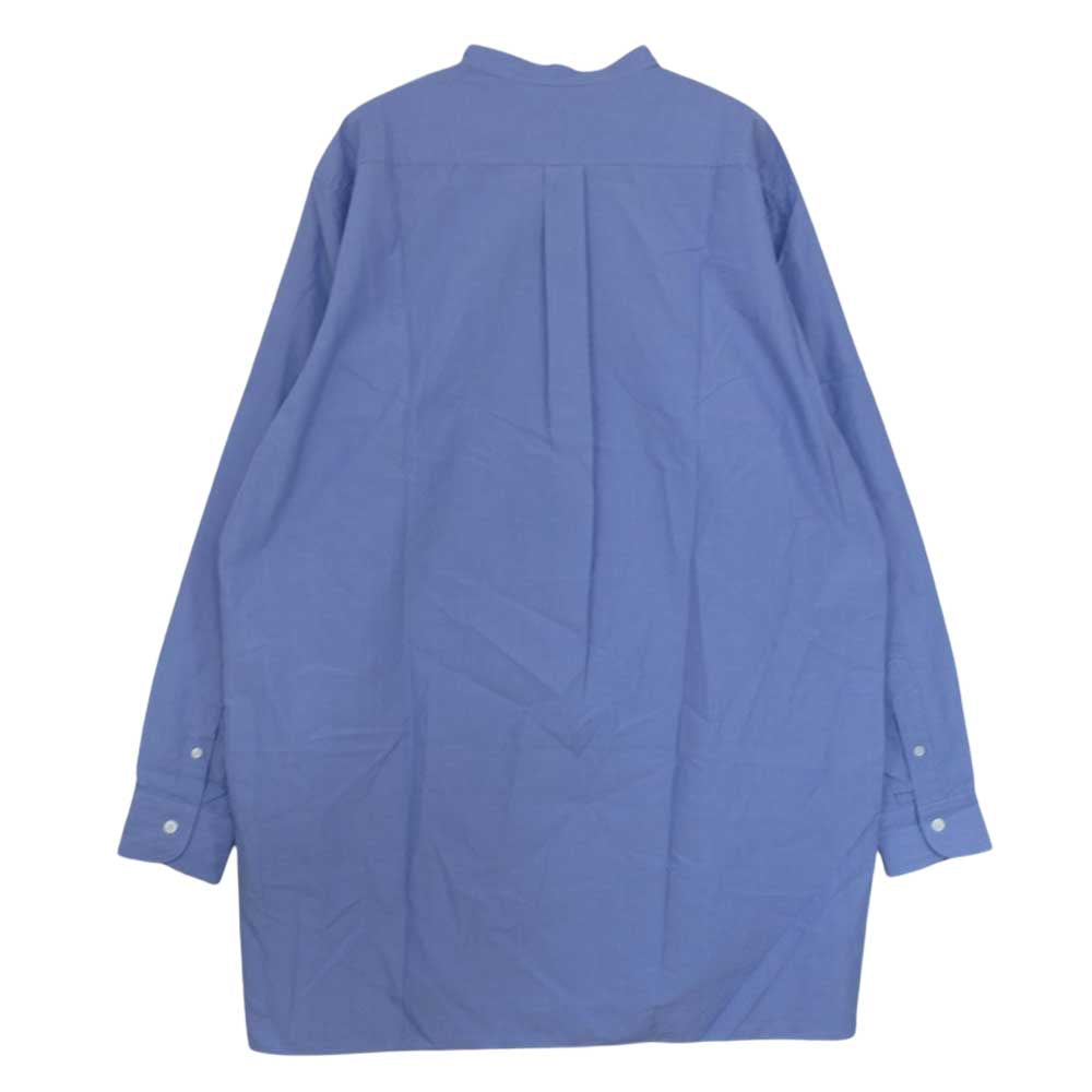 COMOLI コモリ 21AW U03-02002 バンドカラー シャツ サックスブルー ブルー系 2【新古品】【未使用】【中古】