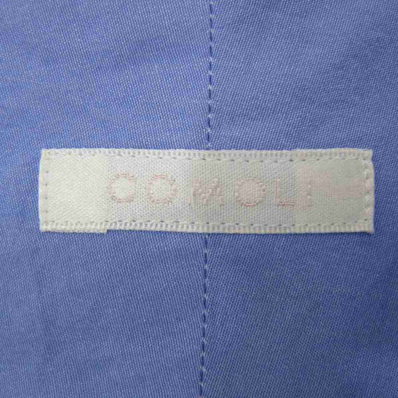 COMOLI コモリ 21AW U03-02002 バンドカラー シャツ サックスブルー