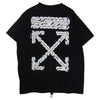 OFF-WHITE オフホワイト OMAA038S201850031088 AIRPORT TAPE S/S OVER TEE エアポート テープ バックプリント オーバー 半袖 Tシャツ ブラック系 M【美品】【中古】