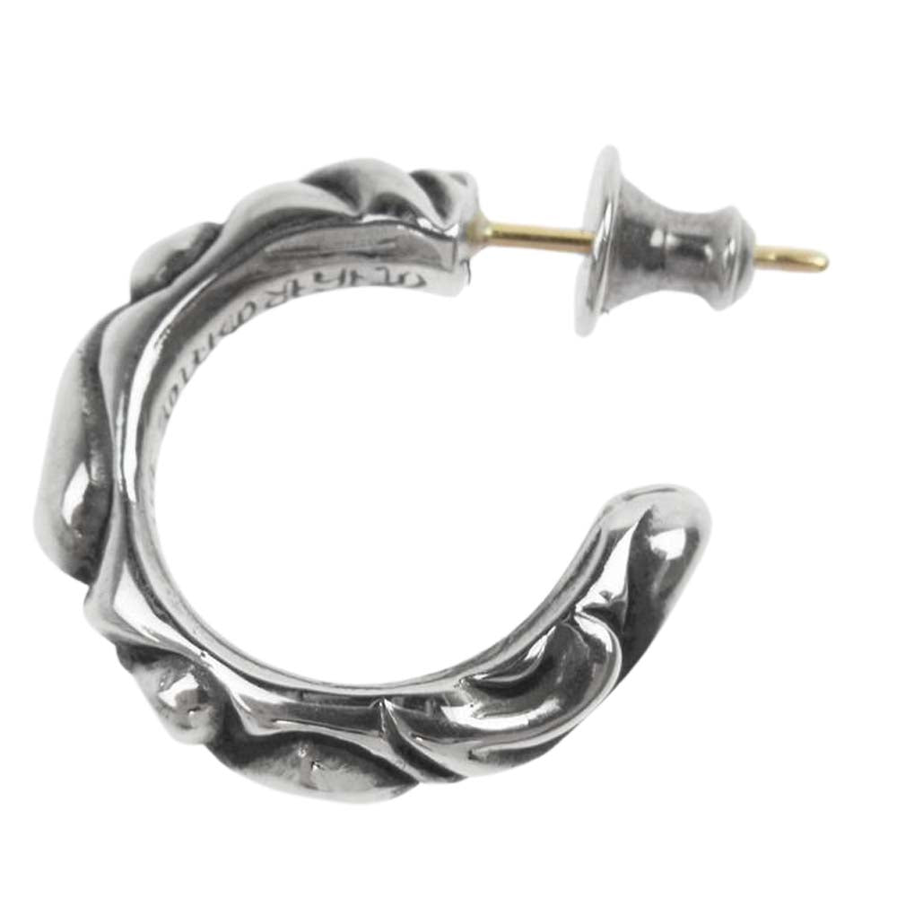 CHROME HEARTS クロムハーツ（原本無） HOOP SCROOL 1 スクロール フープ ピアス シルバー系【中古】
