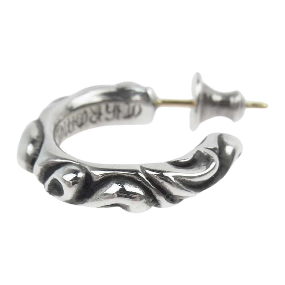 CHROME HEARTS クロムハーツ（原本無） HOOP SCROOL 1 スクロール フープ ピアス シルバー系【中古】