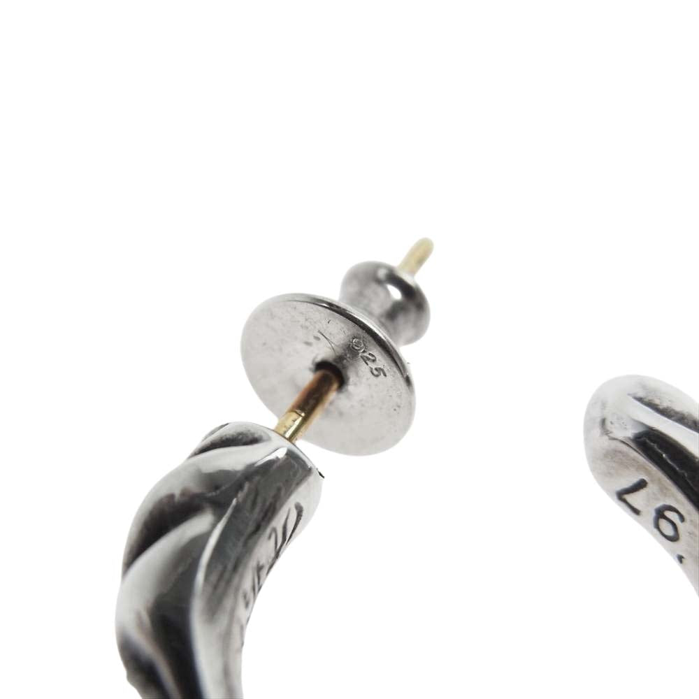 CHROME HEARTS クロムハーツ（原本無） HOOP SCROOL 1 スクロール フープ ピアス シルバー系【中古】