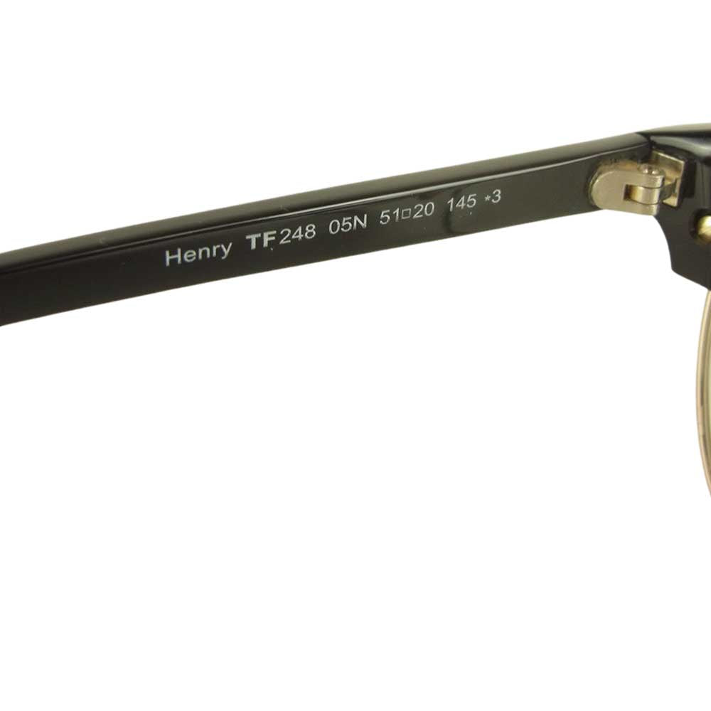 TOM FORD トムフォード TF248 Henly ヘンリー サーモント ボストンウエリントン 眼鏡 メガネ ブラック系 51□20 145【中古】