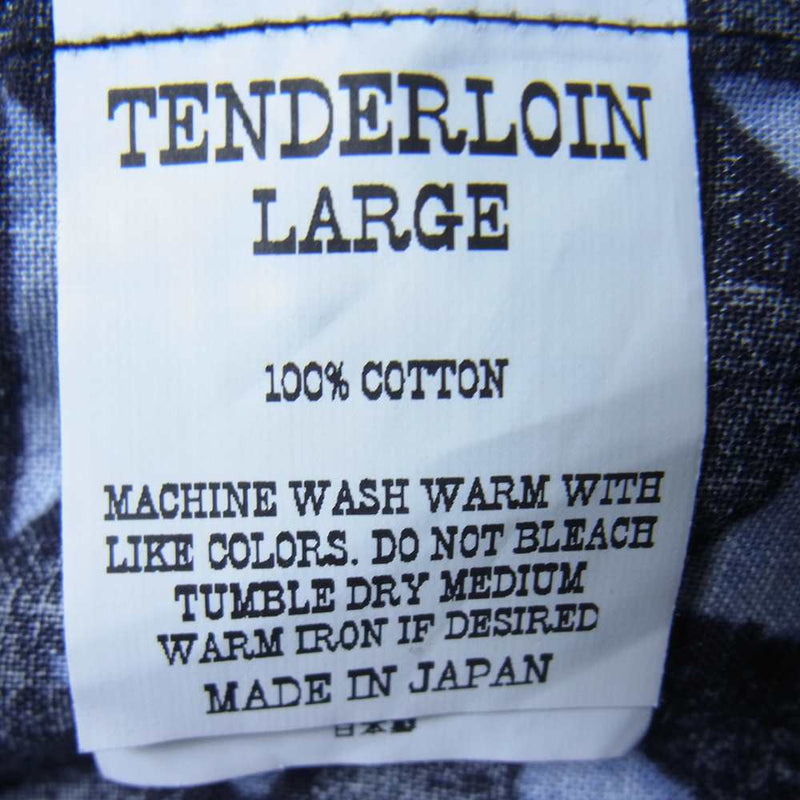TENDERLOIN テンダーロイン PRINT FLANNEL SHT トライアングル プリント フランネルシャツ ブラック系 L【美品】【中古】