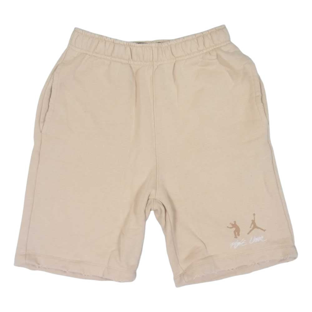 NIKE ナイキ DJ9528-268 × UNION JORDAN MJ FLC SHORT ユニオン ジョーダン ユーズド ダメージ 加工 ハーフパンツ ベージュ系 S【中古】