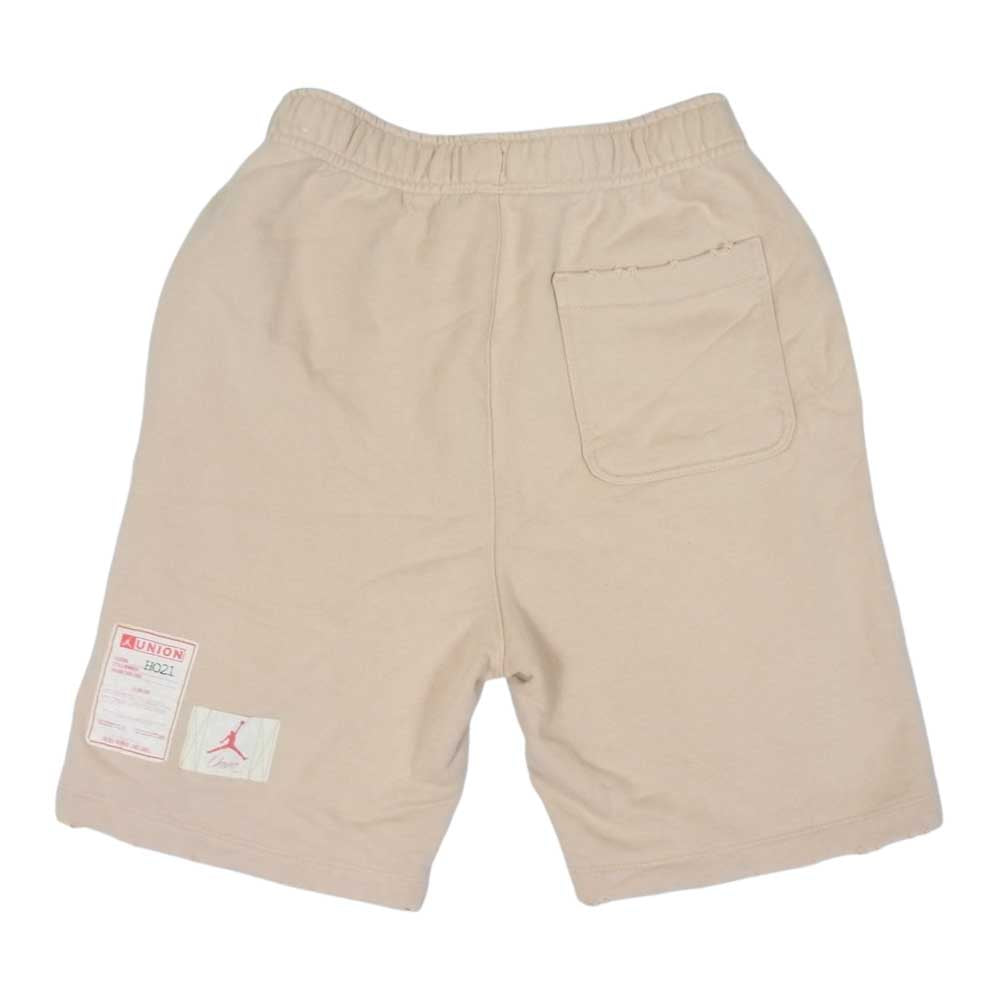 NIKE ナイキ DJ9528-268 × UNION JORDAN MJ FLC SHORT ユニオン ジョーダン ユーズド ダメージ 加工 ハーフパンツ ベージュ系 S【中古】