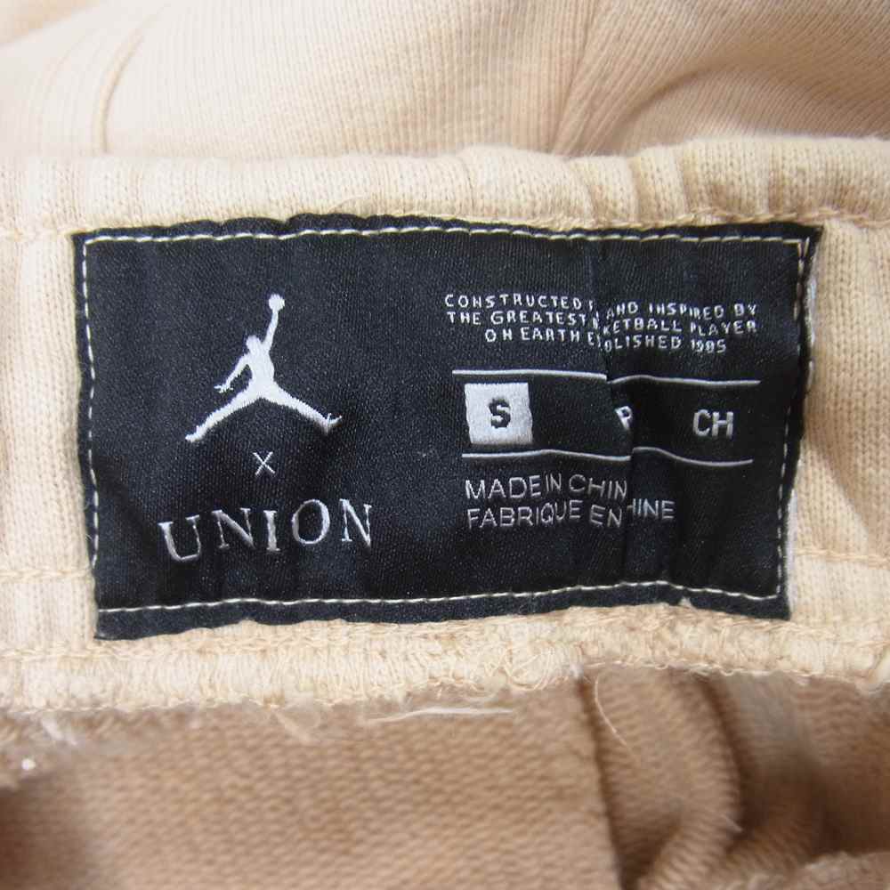 NIKE ナイキ DJ9528-268 × UNION JORDAN MJ FLC SHORT ユニオン ジョーダン ユーズド ダメージ 加工 ハーフパンツ ベージュ系 S【中古】