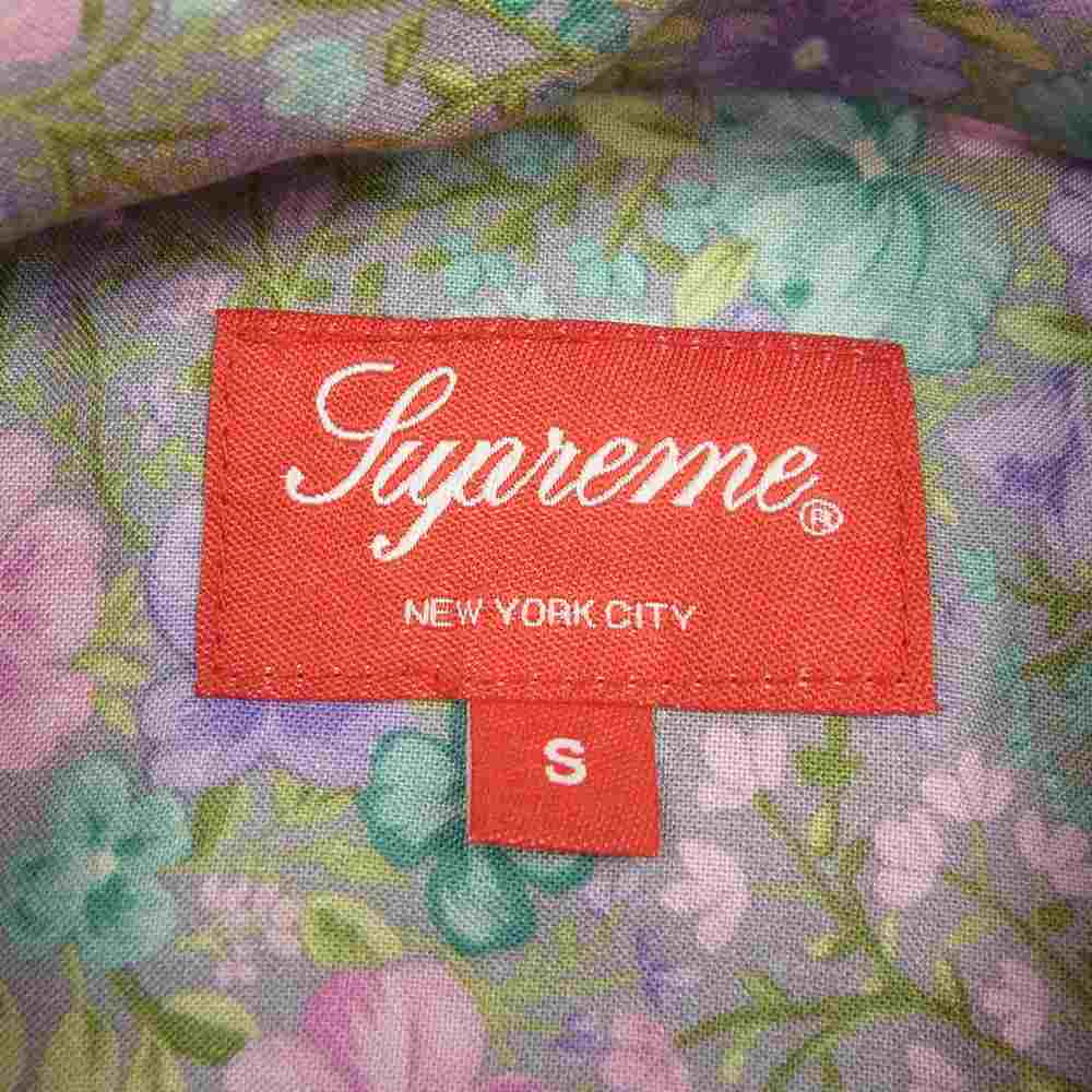 Supreme シュプリーム 19SS Mini Floral Rayon S/S Shirt ミニ フローラル レーヨン アロハ 半袖 シャツ グレー系 S【美品】【中古】
