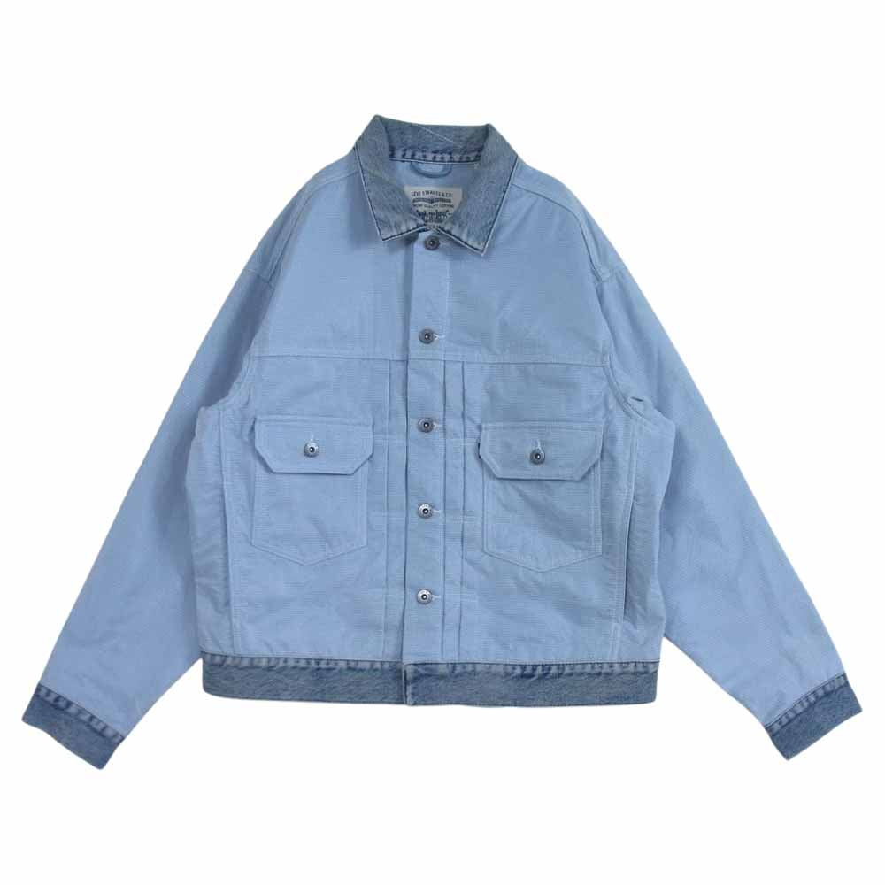 Levi's リーバイス PC9-21261-0002 MADE & CRAFTED デニム チェック ジャケット ホワイト系 インディゴブルー系 S【中古】