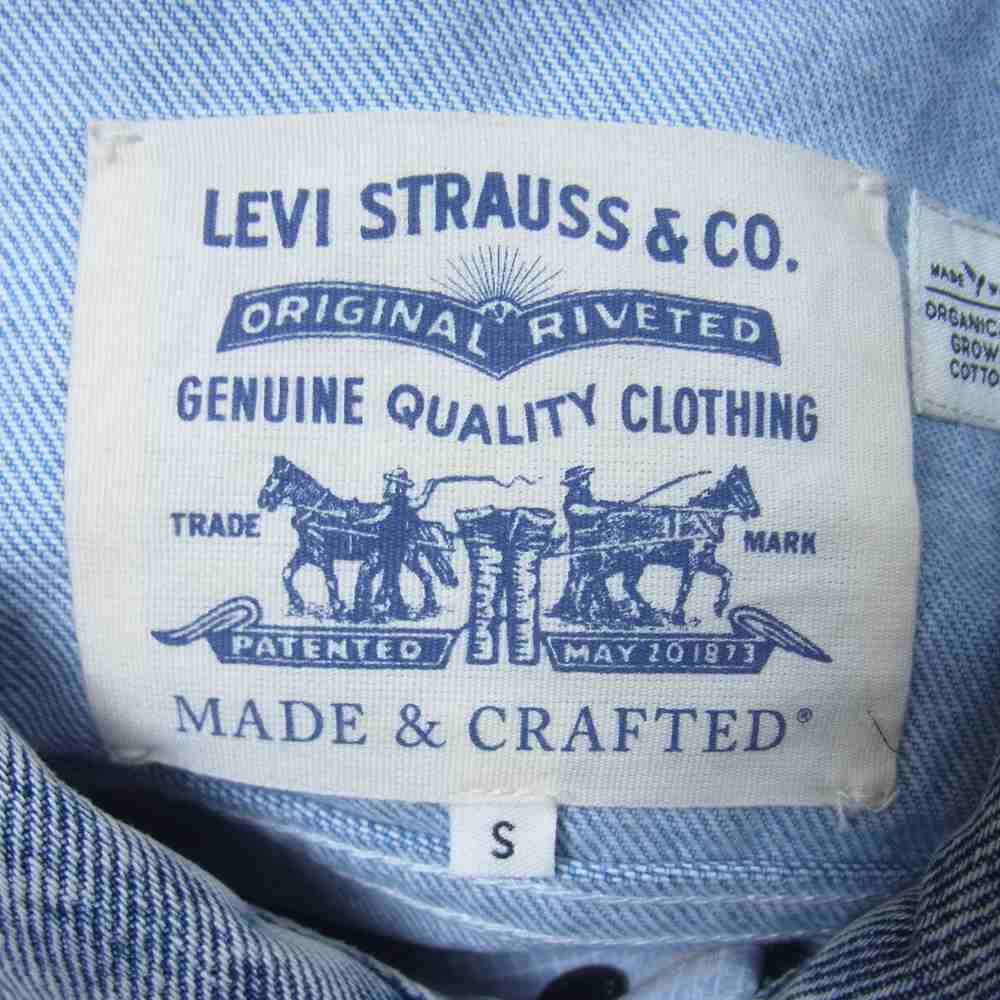 Levi's リーバイス PC9-21261-0002 MADE & CRAFTED デニム チェック ジャケット ホワイト系 インディゴブルー系 S【中古】
