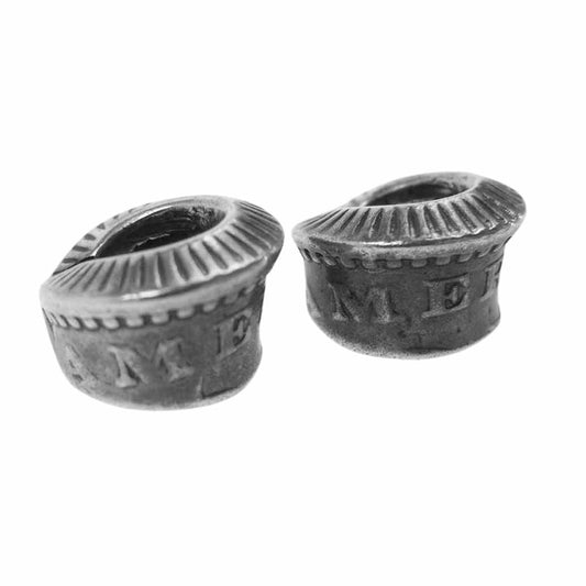 LARRY SMITH ラリースミス AMERICA BEAD アメリカ コイン ビーズ 2個 シルバー系【中古】