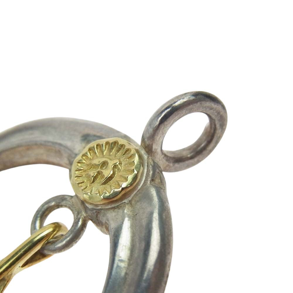 WINGROCK ウィングロック K18 全金小フェザー 金メタル付き ナジョーネ ナジャ ペンダントトップ シルバー系 ゴールド系【中古】