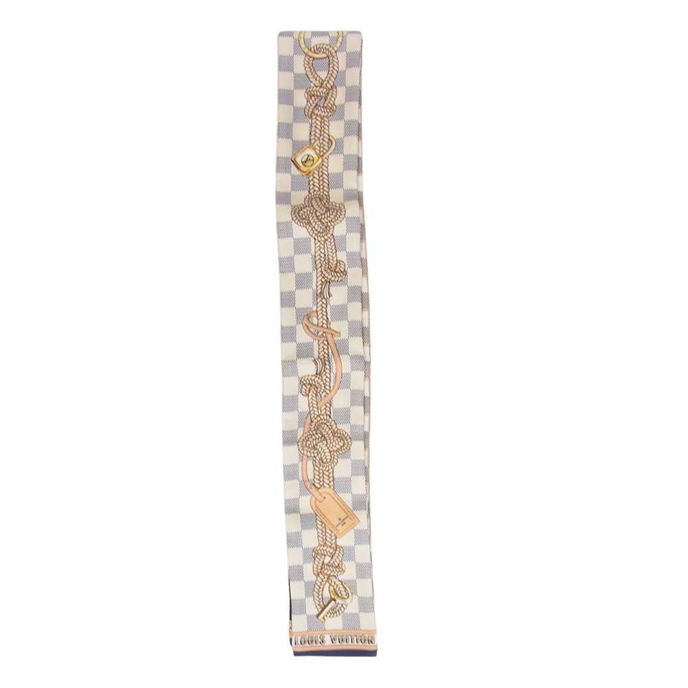 LOUIS VUITTON ルイ・ヴィトン 22SS M77696 バンドー ダミエ インフィニティ シルク スカーフ ストール【極上美品】【中古】