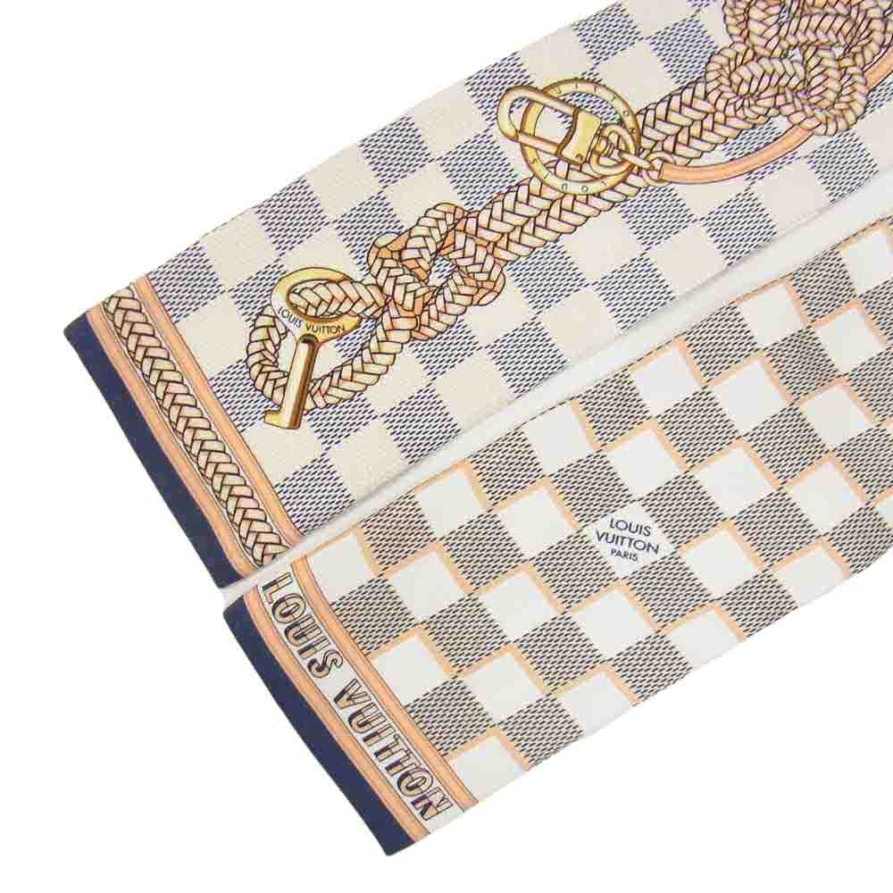 LOUIS VUITTON ルイ・ヴィトン 22SS M77696 バンドー ダミエ インフィニティ シルク スカーフ ストール【極上美品】【中古】
