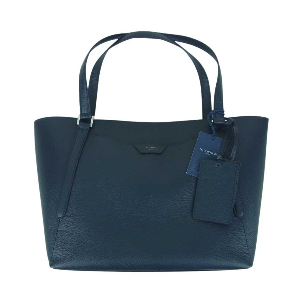 PELLE MORBIDA ペッレモルビダ PMO-ST008T Colore コローレ 撥水 IDケース付き レザー トート ビジネス バッグ ダークネイビー系【新古品】【未使用】【中古】