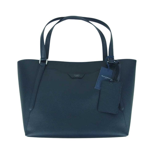 PELLE MORBIDA ペッレモルビダ PMO-ST008T Colore コローレ 撥水 IDケース付き レザー トート ビジネス バッグ ダークネイビー系【新古品】【未使用】【中古】