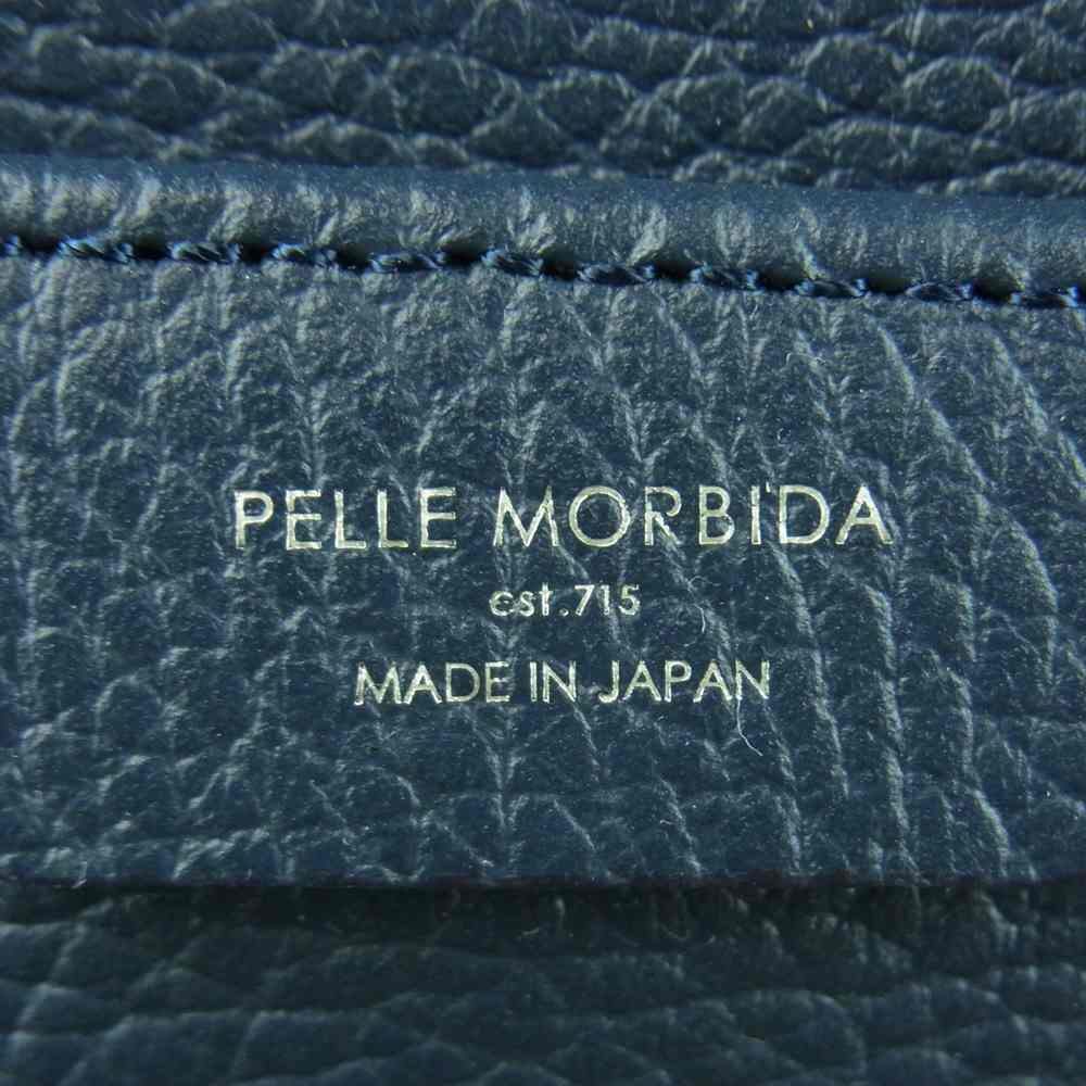 PELLE MORBIDA ペッレモルビダ PMO-ST008T Colore コローレ 撥水 IDケース付き レザー トート ビジネス バッグ ダークネイビー系【新古品】【未使用】【中古】