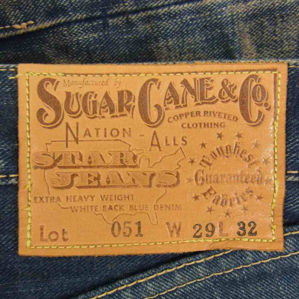 SUGAR CANE シュガーケーン SC40051 H スターステッチ ヴィンテージ加工 デニム パンツ インディゴブルー系 29【新古品】【未使用】【中古】