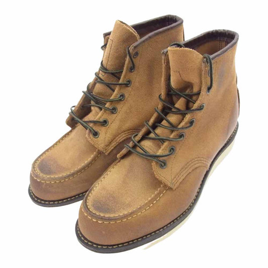 RED WING レッドウィング 8861 Classic Work 6inch Moc toe クラシックワーク 6インチ モックトゥ ホーソーン ミュールスキナー ラフアウト ブーツ ライトブラウン系 US8【新古品】【未使用】【中古】