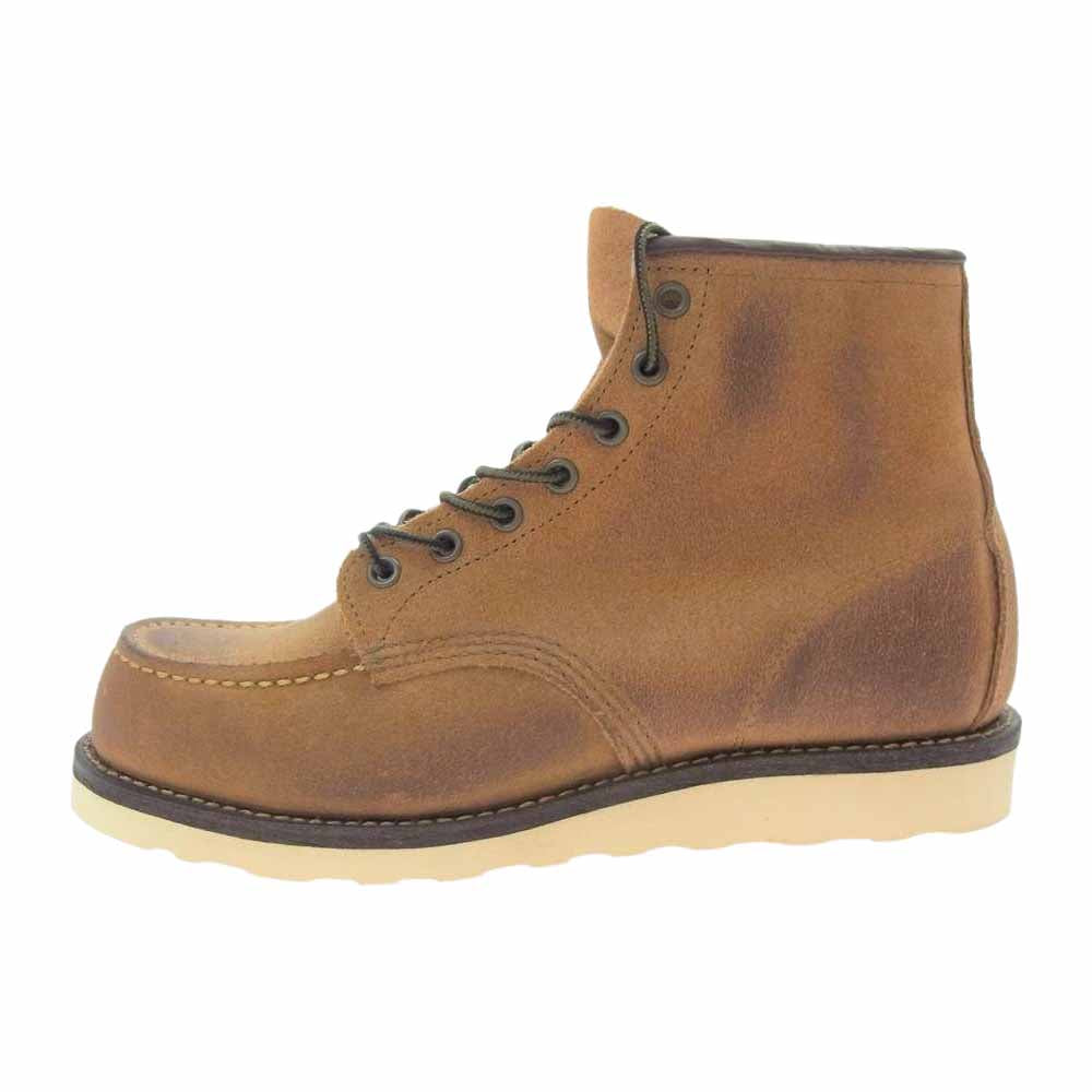RED WING レッドウィング 8861 Classic Work 6inch Moc toe クラシックワーク 6インチ モックトゥ ホーソーン ミュールスキナー ラフアウト ブーツ ライトブラウン系 US8【新古品】【未使用】【中古】
