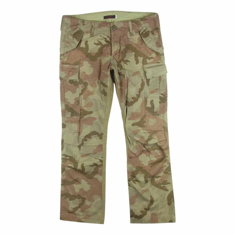 FULLCOUNT フルカウント 迷彩 切替 カモ柄 チノパンツ ブラウン系 マルチカラー系 M【中古】