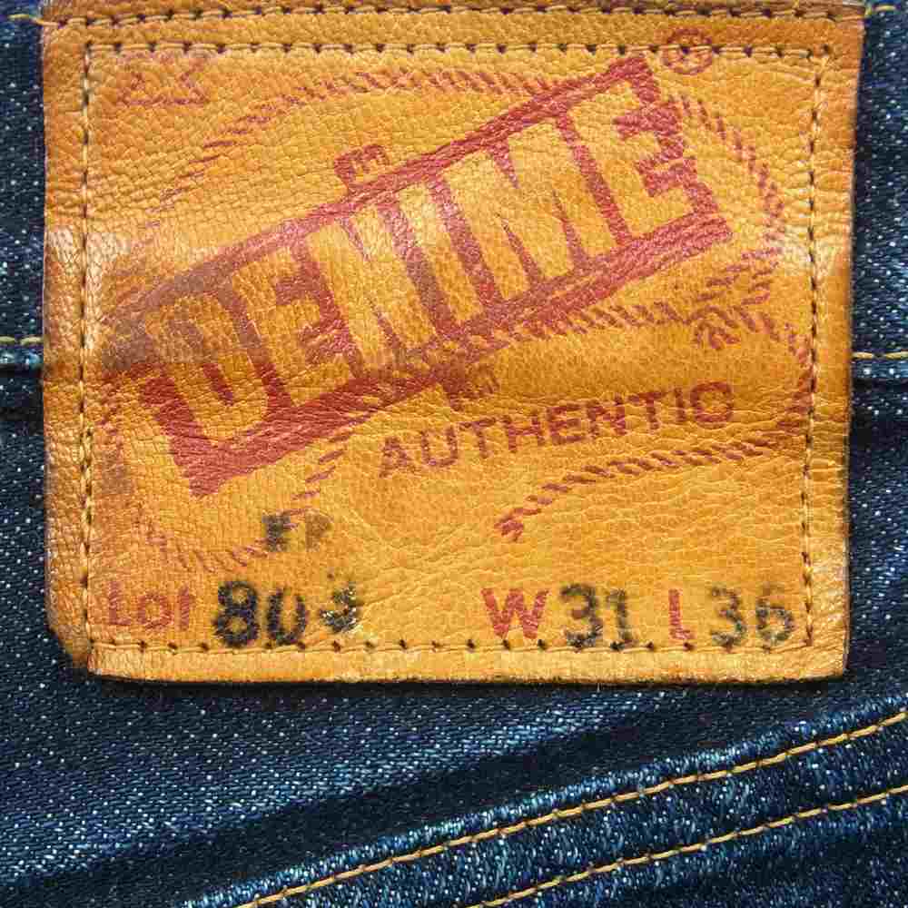 Denime ドゥニーム Lot 803 ボタンフライ 5ポケット デニム パンツ インディゴブルー系 W31 L36【中古】