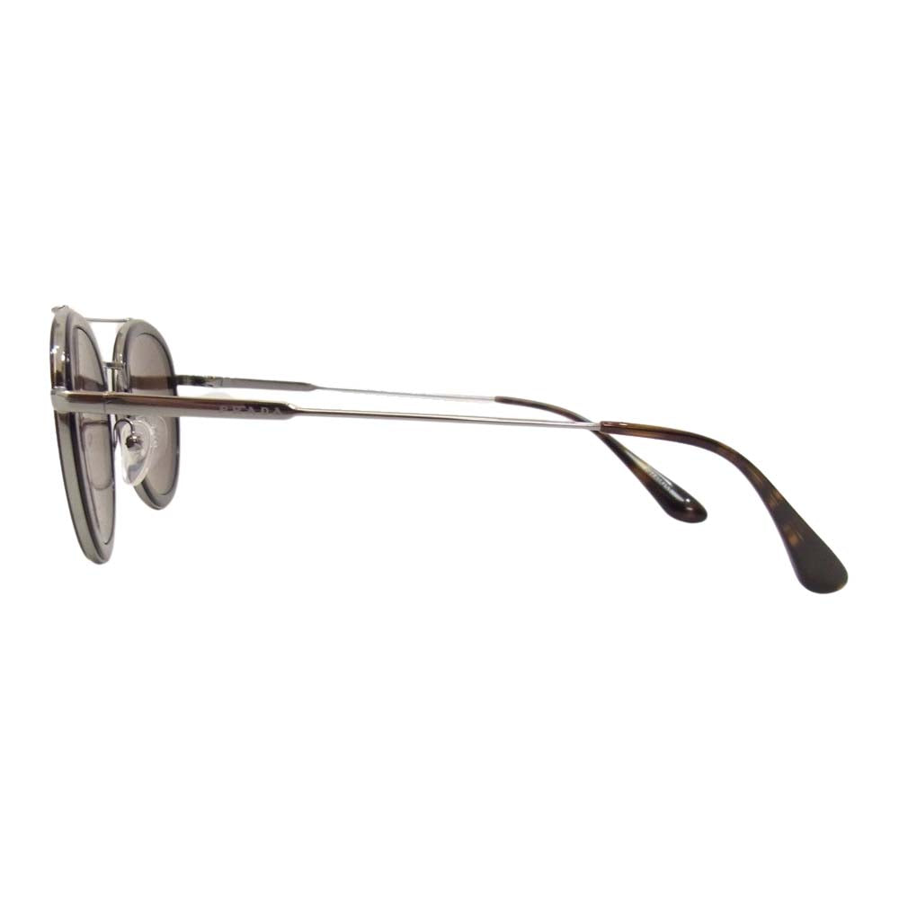 PRADA プラダ 01A-8C1 SPR 56X 46□24 140 3N ガンメタル アイウェア サングラス ダークブラウン系【美品】【中古】