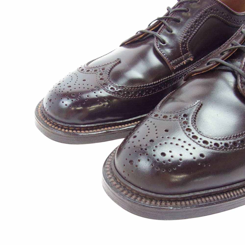 オールデン 旧ロゴ ウィングチップ フルブローグ 革靴 メンズ ビジネス US8