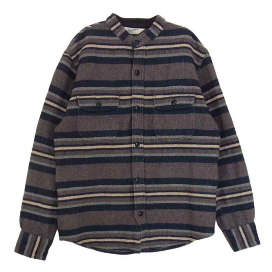 TENDERLOIN テンダーロイン 15AW T-BLANKET SHT STAND ブランケット スタンドカラー シャツ グレー系 XS【中古】