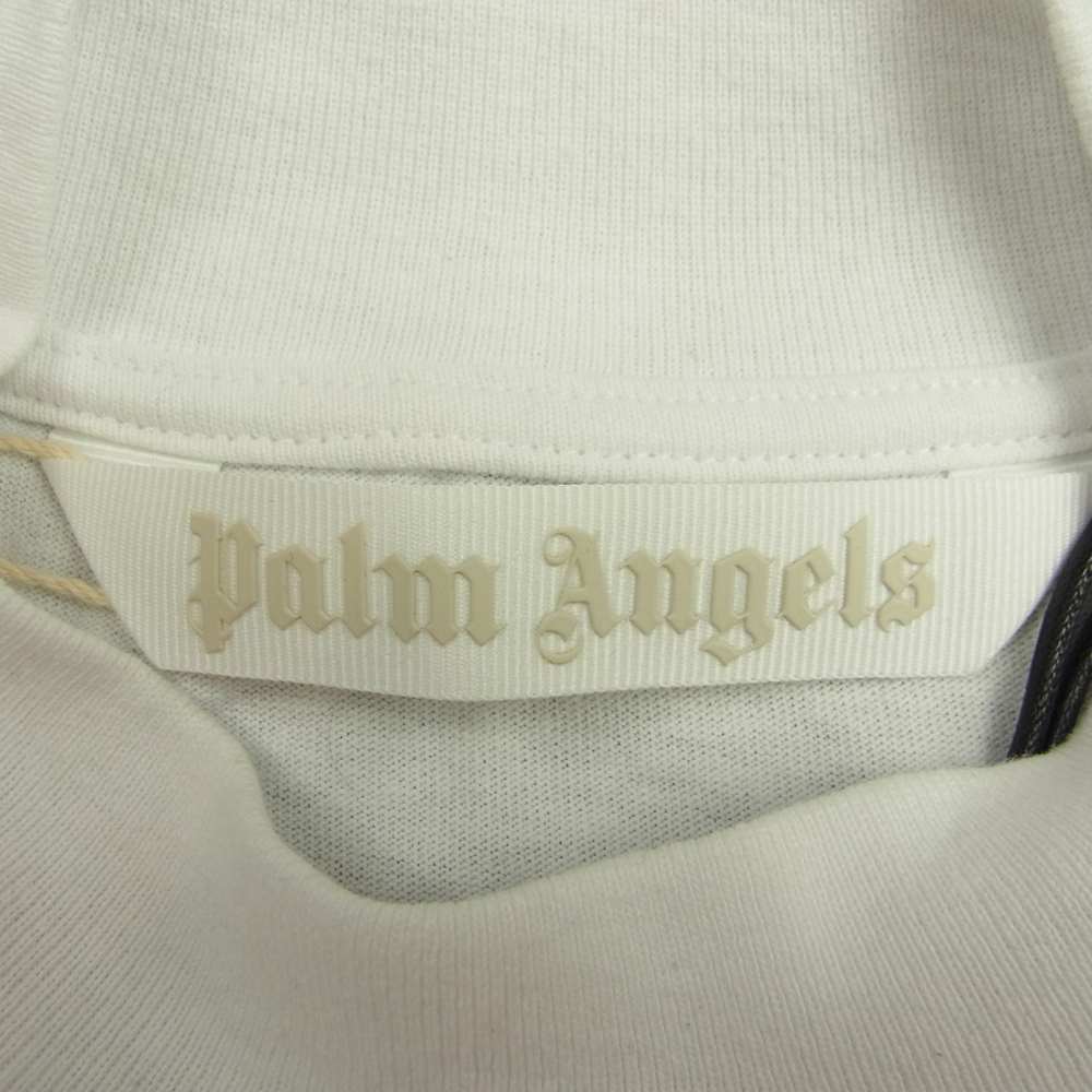 パームエンジェルス PWAA026F20JER001 デザートロゴ フリンジ モックネック 半袖 Tシャツ カットソー ホワイト系 S【新古品】【未使用】【中古】