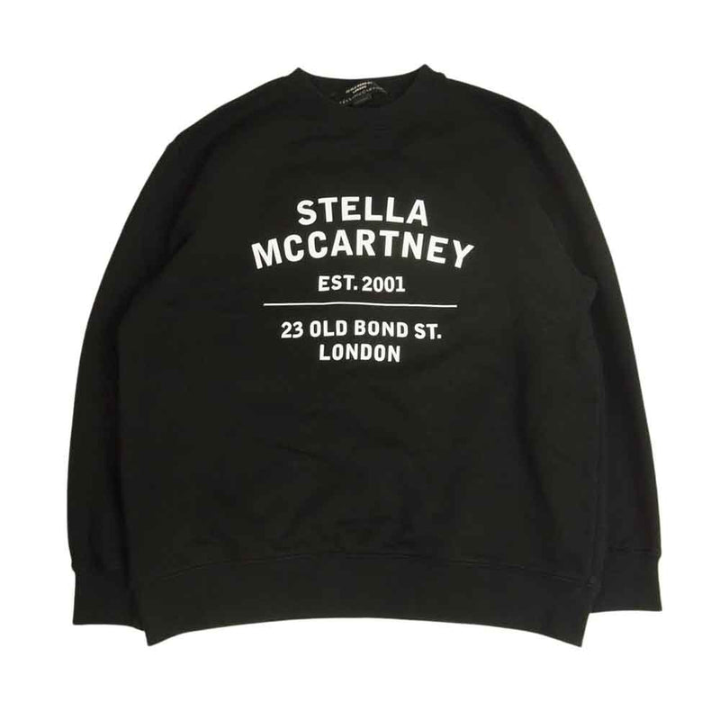 Stella McCartney ステラマッカートニー ジャパンタグ 23 OBS オーガニックコットン ロゴ クルーネック スウェット ブラック系 L【中古】