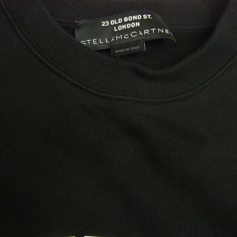 Stella McCartney ステラマッカートニー ジャパンタグ 23 OBS オーガニックコットン ロゴ クルーネック スウェット ブラック系 L【中古】