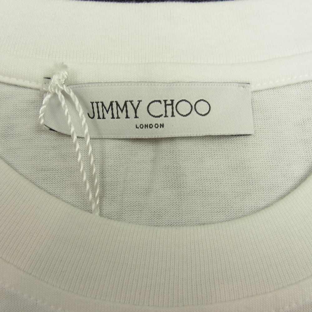 JIMMY CHOO ジミーチュウ JC COLLECTION JC T-SHIRT ロゴプリント 半袖 Tシャツ ホワイト系 S【新古品】【未使用】【中古】