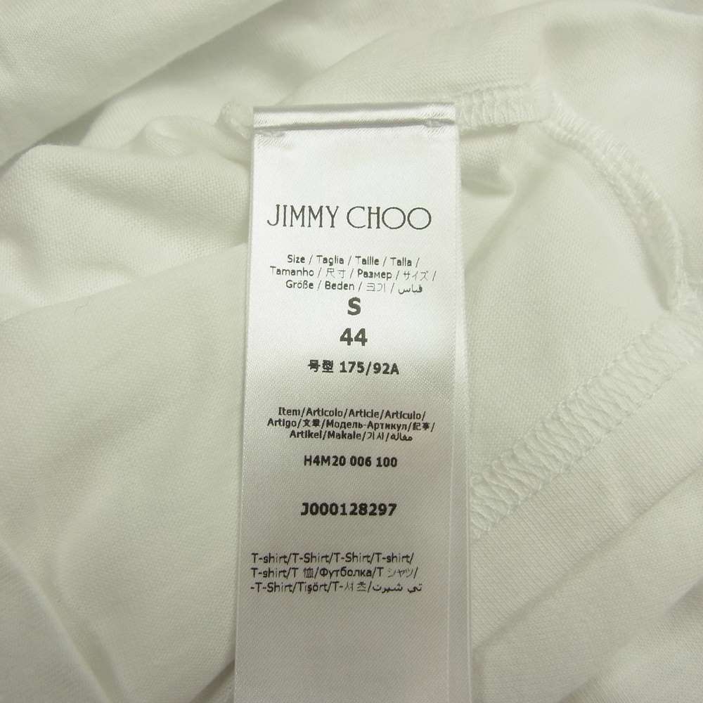 JIMMY CHOO ジミーチュウ JC COLLECTION JC T-SHIRT ロゴプリント 半袖 Tシャツ ホワイト系 S【新古品】【未使用】【中古】
