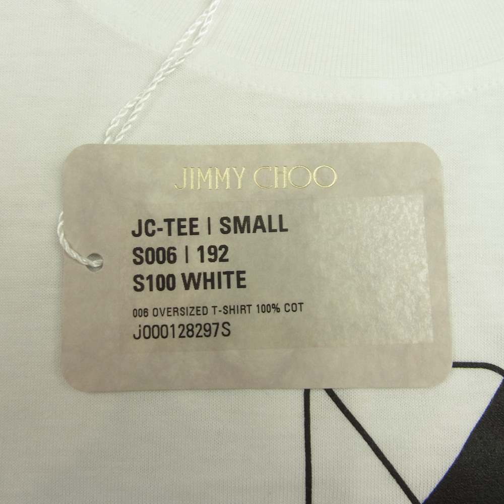 JIMMY CHOO ジミーチュウ JC COLLECTION JC T-SHIRT ロゴプリント 半袖 Tシャツ ホワイト系 S【新古品】【未使用】【中古】