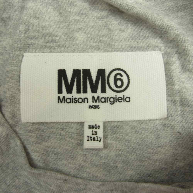 MM6 Maison Margielaマルジェラ　ロゴプリントTシャツ　グレー