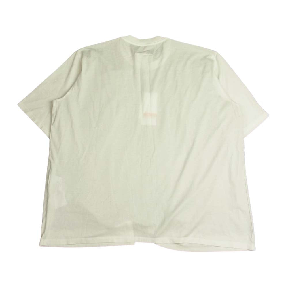 MAISON MARGIELA メゾンマルジェラ MM6 エムエムシックス 22SS S52GC0239 S23955 ロゴプリント オーバーサイズ ドッキング レイヤード 半袖 Tシャツ ホワイト系 XS【新古品】【未使用】【中古】
