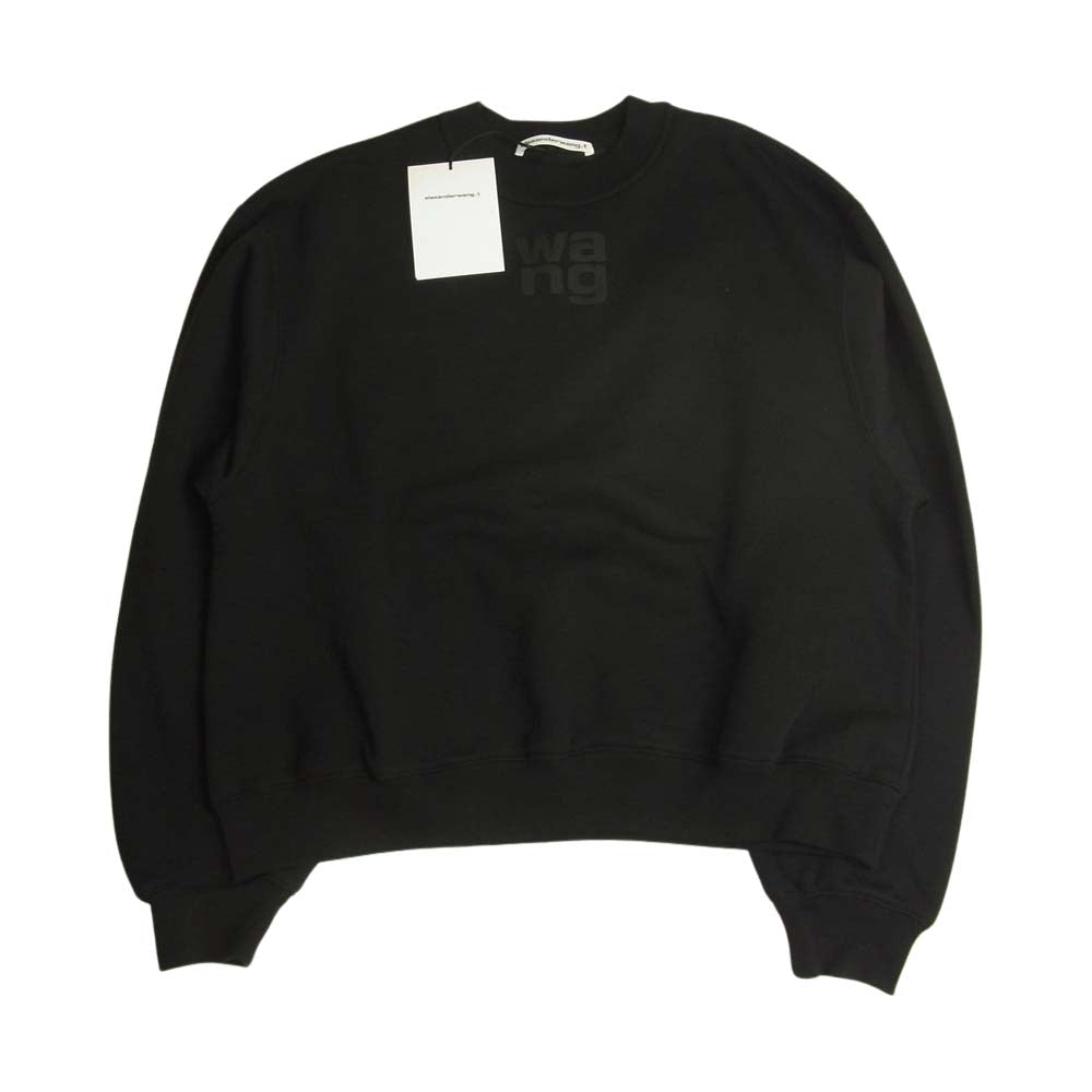 Alexander Wang アレキサンダーワン 4CC3211285 Crewneck Sweatshirt ロゴプリント クルーネック スウェット トレーナー ブラック系 S【美品】【中古】
