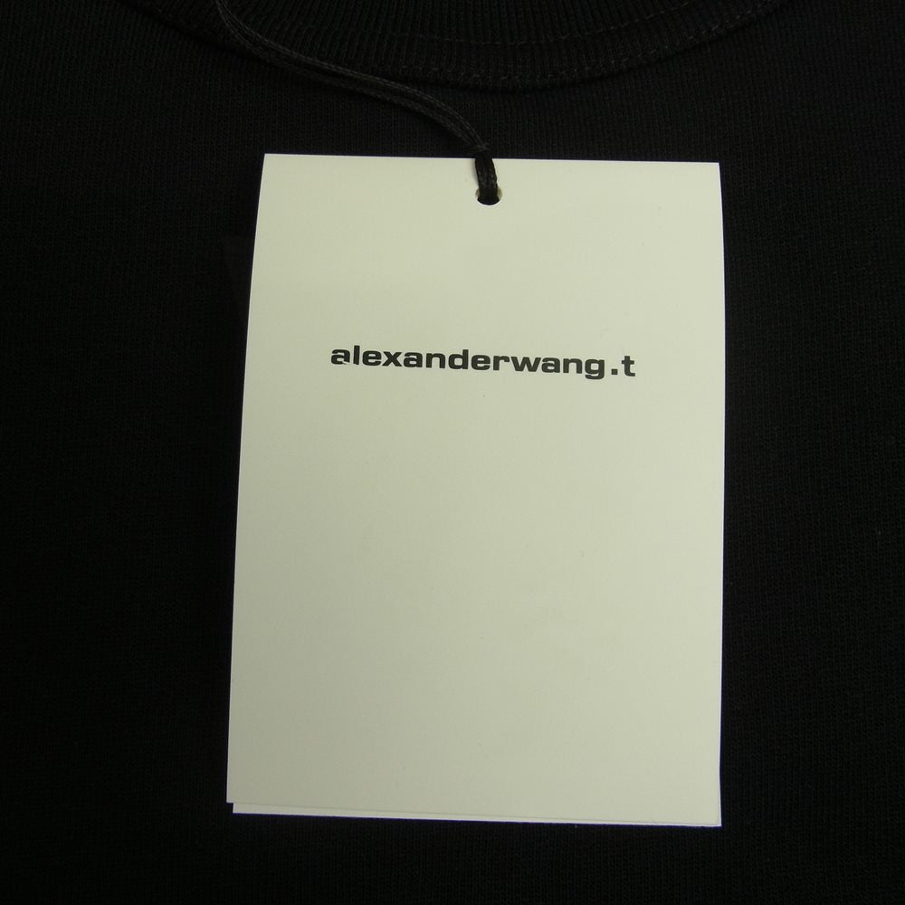 Alexander Wang - Alexander Wang アレキサンダーワン 4CC3211285 Crewneck Sweatshirt ロゴプリント クルーネック スウェット トレーナー ブラック系 S【美品】【中古】 Alexander Wang アレキサンダーワン 4CC3211285 Crewneck