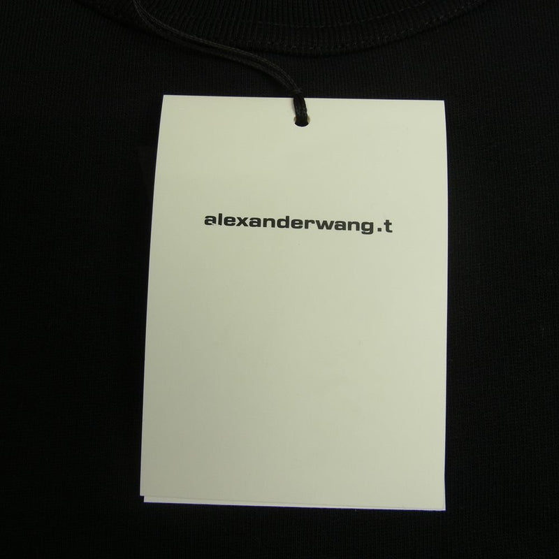 Alexander Wang アレキサンダーワン 4CC3211285 Crewneck Sweatshirt ロゴプリント クルーネック スウェット トレーナー ブラック系 S【美品】