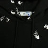 OFF-WHITE オフホワイト 21SS OMBB037R21FLE008 ALL-OVER LOGO OVER オールオーバーハンドロゴ プリント プルオーバー パーカー フーディ ブラック系 M【中古】
